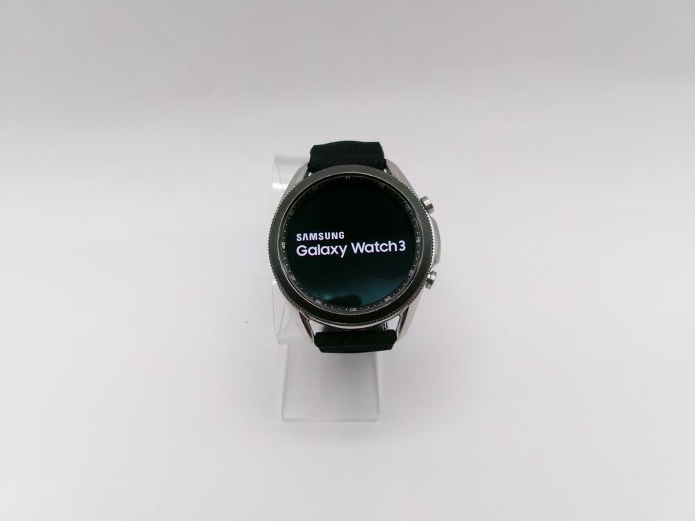 Samsung Galaxy Watch3 SM-R840 45mm 8GB Smartwatch Silver Black Band Used Tested